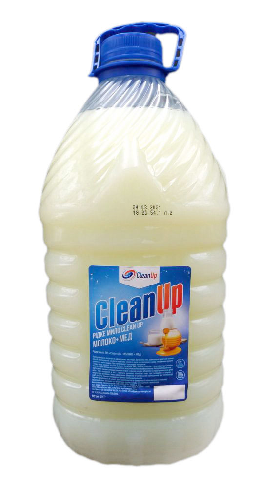 Clean Up молоко + мед рідке мило пет пляшка 5 л